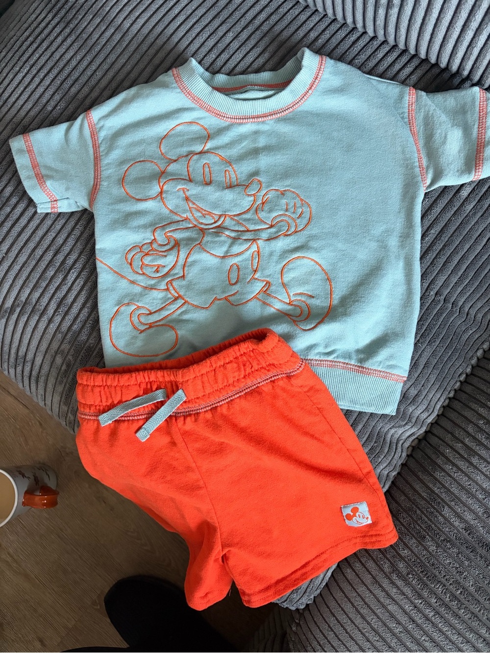 Disney Toddler Mickey Short-Sleeve Top with matching shorts
